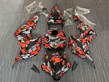 Honda CBR600RR Motorrad Verkleidung 2007-2008 - Rot Grau Camouflage