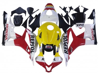 Honda CBR600RR Motorrad Verkleidung 2007-2008 - Weiss Gelb Rot Repsol HRC