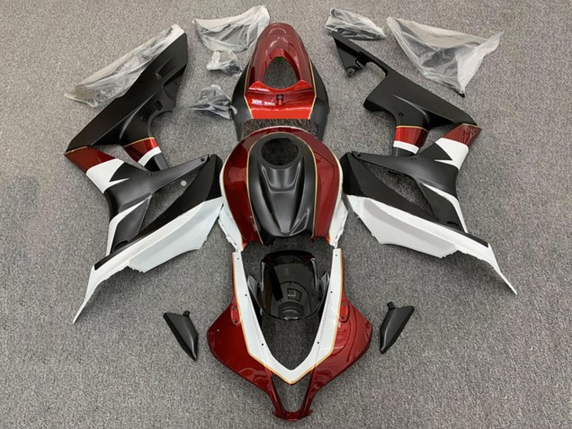 Honda CBR600RR Motorrad Verkleidung 2007-2008 - Weiss Rot Matt Schwarz