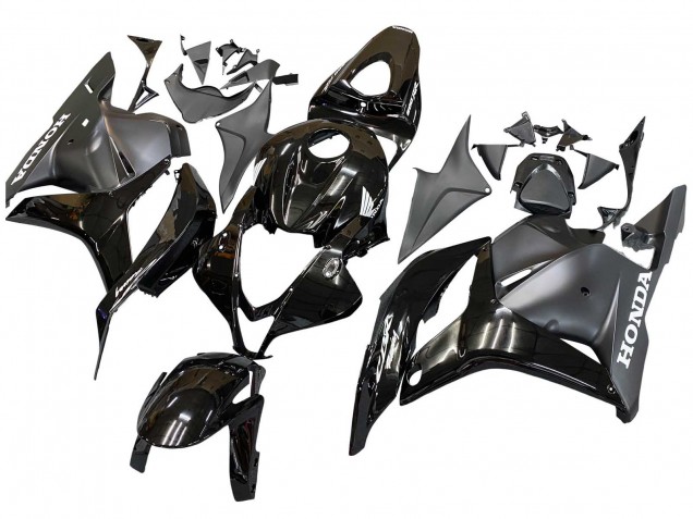 Honda CBR600RR Motorrad Verkleidung 2009-2012 - Glanzendes Schwarz Matt Schwarz