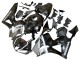Honda CBR600RR Motorrad Verkleidung 2013-2023 - Silber Glanzendes Schwarz