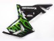 Kawasaki ZX10R Motorrad Verkleidung 2004-2005 - Schwarz mit Gruner Flamme Ninja