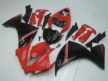 Yamaha YZF R1 Motorrad Verkleidung 2012-2014 - Rot Glanzendes Schwarz