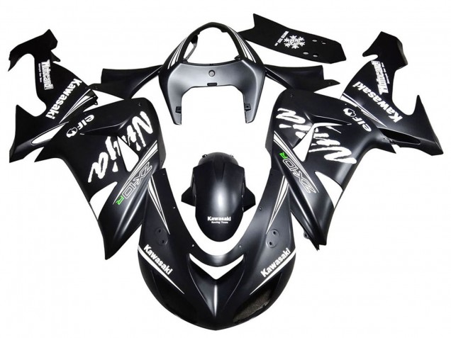 Kawasaki ZX10R Motorrad Verkleidung 2006-2007 - Matt Schwarz