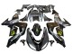 Kawasaki ZX10R Motorrad Verkleidung 2006-2007 - Grau Gelb Glanzendes Schwarz Monster Elf