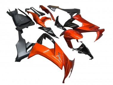 Kawasaki ZX10R Motorrad Verkleidung 2008-2010 - Burnt Orange Schwarz