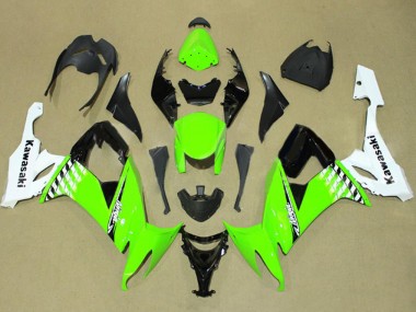 Kawasaki ZX10R Motorrad Verkleidung 2008-2010 - Weiss Grun Schwarz