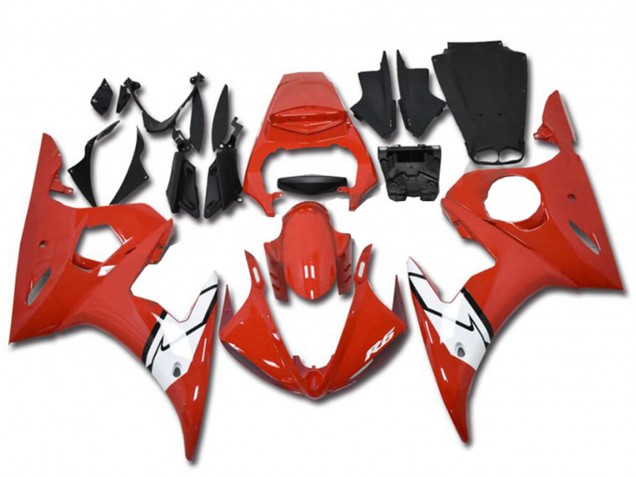 Yamaha YZF R6 Motorrad Verkleidung 2003-2004 - Rot Weiss