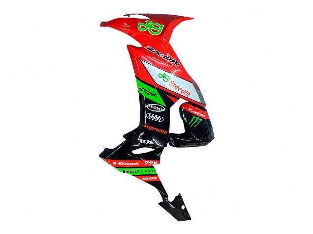 Kawasaki ZX10R Motorrad Verkleidung 2008-2010 - Rot Grun Schwarz