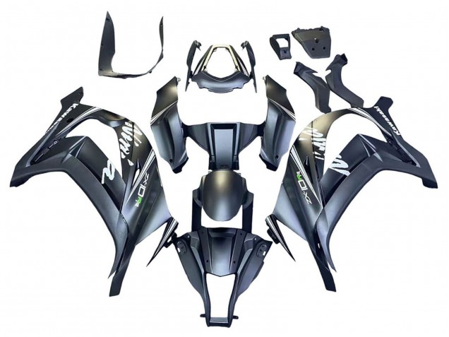 Kawasaki ZX10R Motorrad Verkleidung 2011-2015 - Matt Grau Weiss Grun