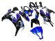 Kawasaki ZX10R Motorrad Verkleidung 2011-2015 - Blau Weiss Glanzendes Schwarz