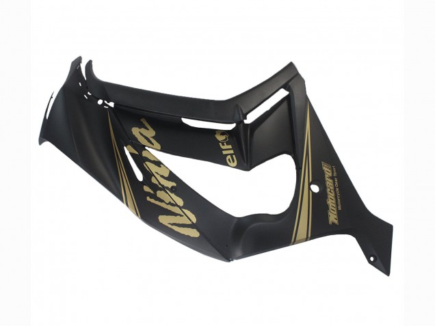 Kawasaki ZX10R Motorrad Verkleidung 2011-2015 - Matt Schwarz Gold Schnee Elf