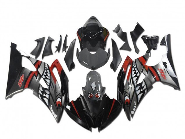 Yamaha YZF R6 Motorrad Verkleidung 2008-2016 - Rot Silber Grau Hai