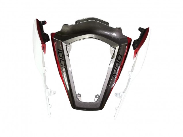 Kawasaki ZX10R Motorrad Verkleidung 2011-2015 - Weiss Glanzendes Schwarz Matt Schwarz Rot