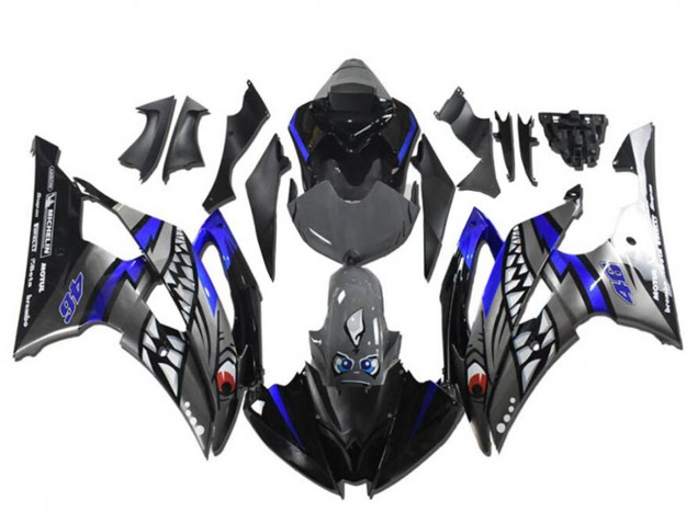 Yamaha YZF R6 Motorrad Verkleidung 2008-2016 - Blau Silber Grau Hai