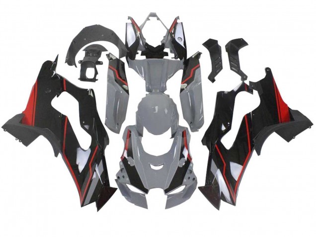 Kawasaki ZX10R Motorrad Verkleidung 2021-2025 - Grau Schwarz Rot