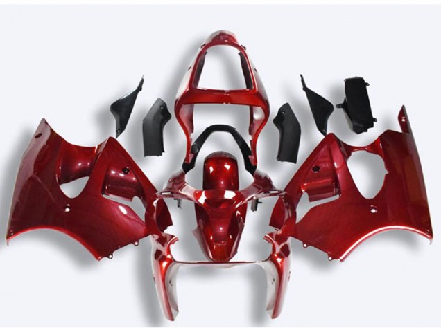 Kawasaki ZX6R Motorrad Verkleidung 2000-2002 - Rot