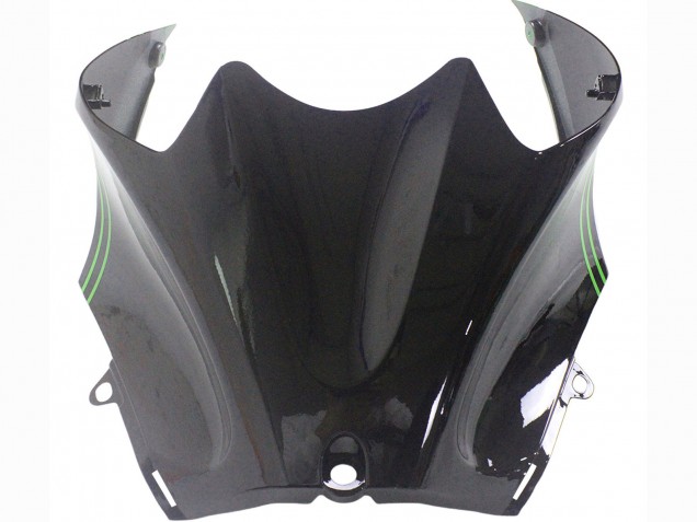 Kawasaki ZX14R ZZR1400 Motorrad Verkleidung 2012-2024 - Grun Glanzendes Schwarz Streifen