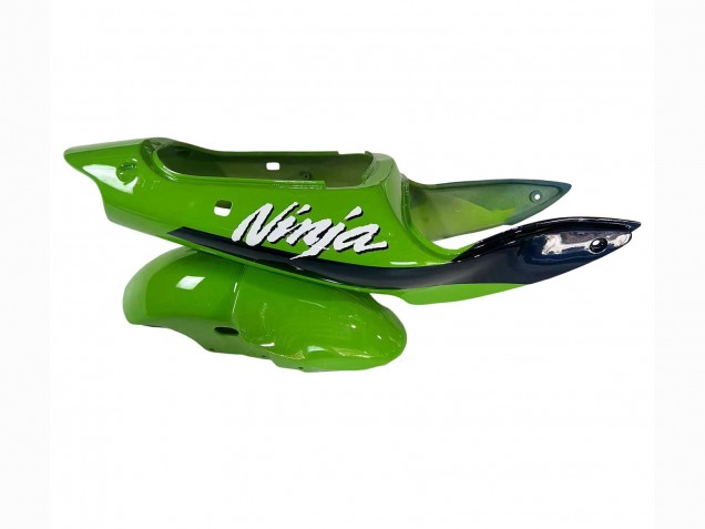 Kawasaki ZX6R Motorrad Verkleidung 1998-1999 - Grun Weiss Blau Silber Glanzendes Schwarz
