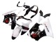 Kawasaki ZX6R Motorrad Verkleidung 2000-2002 - Weiss Schwarz Rot Monster