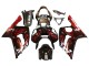 Kawasaki ZX6R Motorrad Verkleidung 2003-2004 - Glanzendes Schwarz Rot Flamme