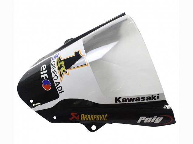 Kawasaki ZX6R Motorrad Verkleidung 2009-2012 - Grun Glanzendes Schwarz Gelb Weiss Rot Elf Monster