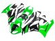 Kawasaki ZX6R Motorrad Verkleidung 2009-2012 - Grun Glanzendes Schwarz
