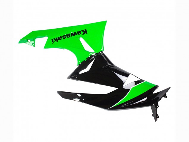 Kawasaki ZX6R Motorrad Verkleidung 2009-2012 - Grun Glanzendes Schwarz