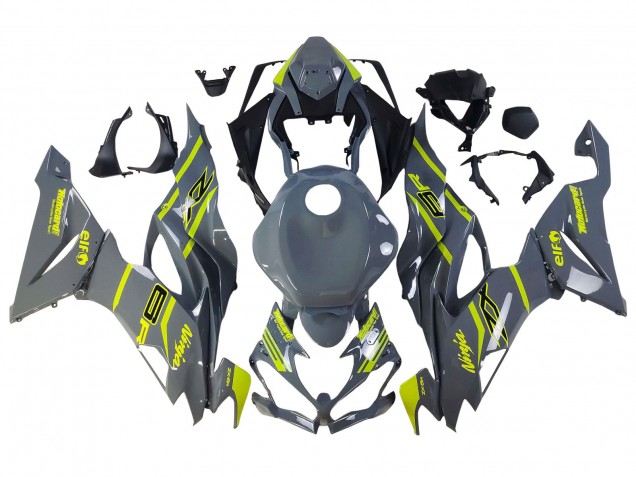 Kawasaki ZX6R Motorrad Verkleidung 2019-2022 - Nardo Grau Gelb
