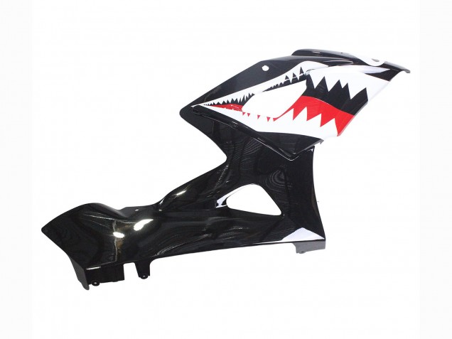 Suzuki GSXR 1000 Motorrad Verkleidung 2005-2006 - Glanzendes Schwarz Rot Weiss Hai