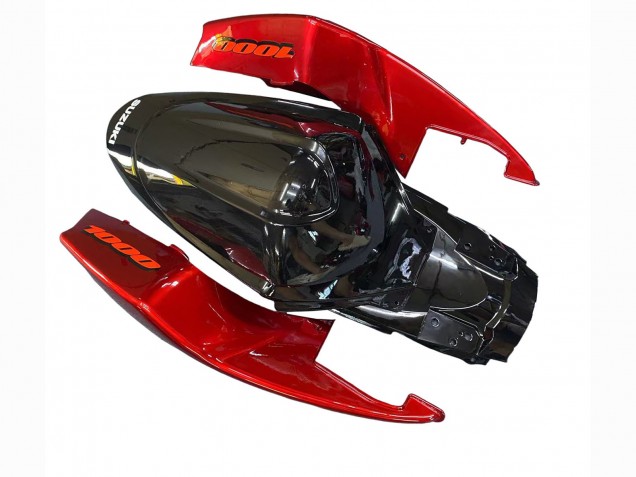 Suzuki GSXR 1000 Motorrad Verkleidung 2005-2006 - Rot Glanzendes Schwarz