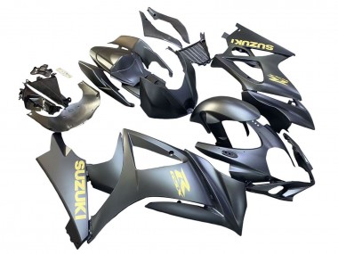 Suzuki GSXR 1000 Motorrad Verkleidung 2007-2008 - Matt Schwarz Gold Aufkleber