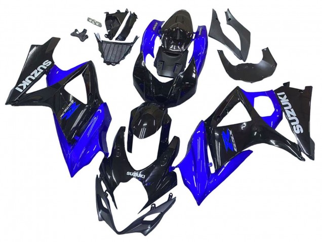 Suzuki GSXR 1000 Motorrad Verkleidung Kit 2007-2008 - Blau Glanzendes Schwarz