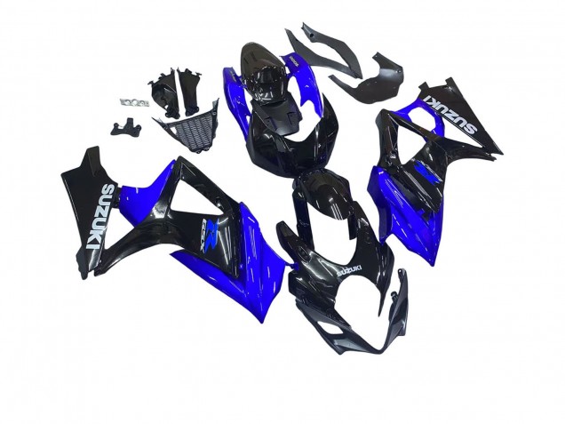 Suzuki GSXR 1000 Motorrad Verkleidung Kit 2007-2008 - Blau Glanzendes Schwarz