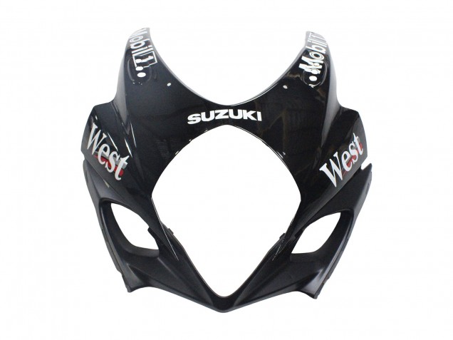 Suzuki GSXR 1000 Motorrad Verkleidung 2007-2008 - Glanzendes Schwarz Weiss West
