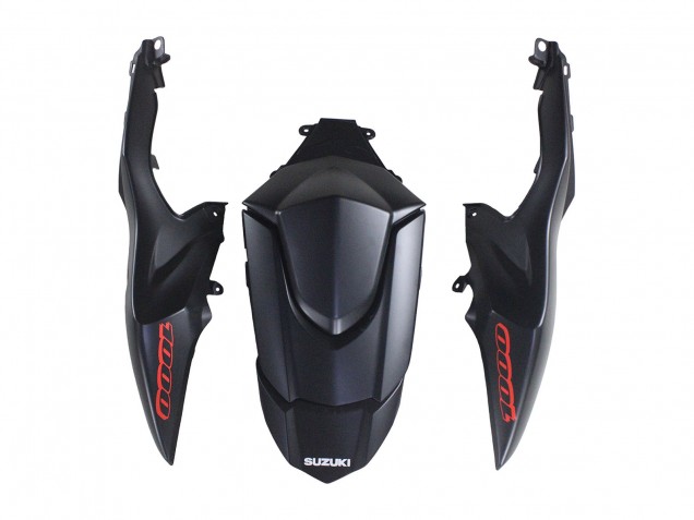 Suzuki GSXR 1000 Motorrad Verkleidung 2007-2008 - Matt Schwarz Rot Aufkleber