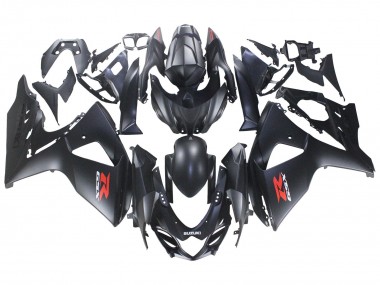 Suzuki GSXR 1000 Motorrad Verkleidung 2007-2008 - Matt Schwarz Rot Aufkleber