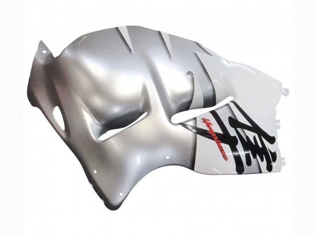 Suzuki GSXR 1300 Hayabusa Motorrad Verkleidung 1996-2007 - Weiss Silber Hayabusa