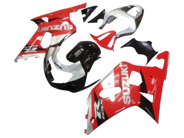 Suzuki GSXR 600 / GSXR 750 Motorrad Verkleidung 2001-2003 - Rot Weiss Glanzendes Schwarz