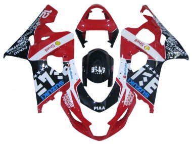 Suzuki GSXR 600 / GSXR 750 Motorrad Verkleidung 2004-2005 - Rot Weiss Schwarz Blau