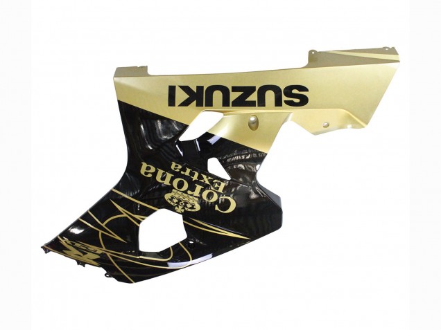 Suzuki GSXR 600 / GSXR 750 Motorrad Verkleidung 2004-2005 - Glanzendes Schwarz Gold Corona
