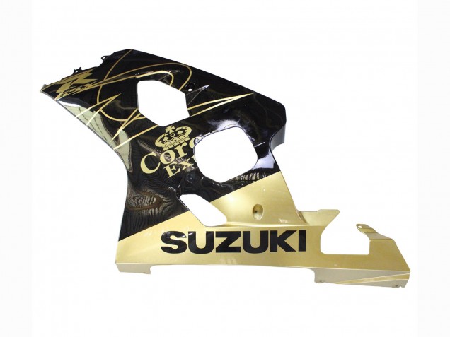 Suzuki GSXR 600 / GSXR 750 Motorrad Verkleidung 2004-2005 - Glanzendes Schwarz Gold Corona