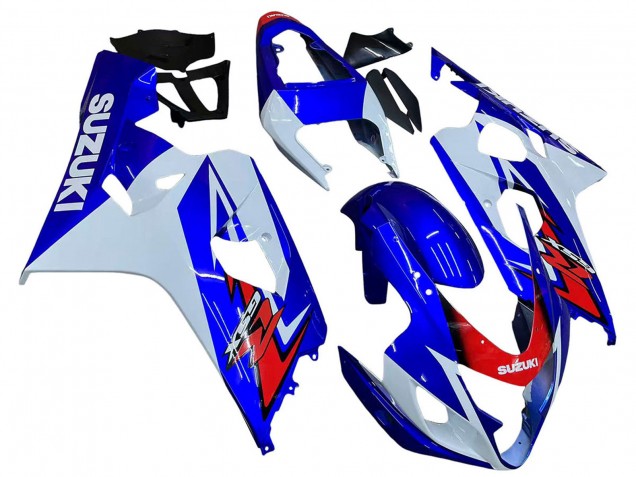 Suzuki GSXR 600 / GSXR 750 Motorrad Verkleidung 2004-2005 - Weiss Blau Rot