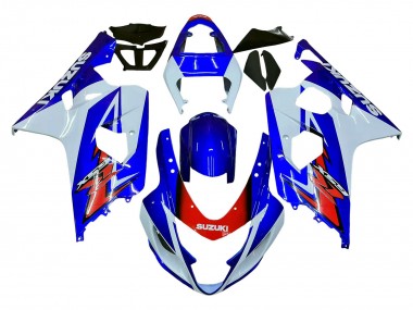 Suzuki GSXR 600 / GSXR 750 Motorrad Verkleidung 2004-2005 - Weiss Blau Rot