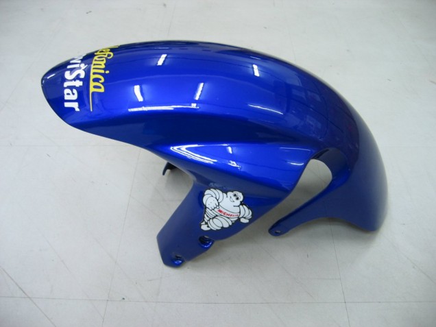 Suzuki GSXR 600 / GSXR 750 Motorrad Verkleidung 2004-2005 - Blau Weiss Gelb Grun Telefumica Motul MoviStar