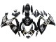 Suzuki GSXR 600 / GSXR 750 Motorrad Verkleidung 2006-2007 - Glanzendes Schwarz Weiss Motul Lucky Strike