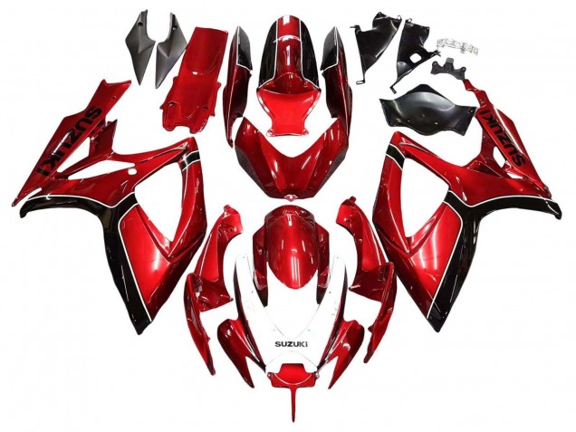 Suzuki GSXR 600 / GSXR 750 Motorrad Verkleidung 2006-2007 - Rot Schwarz