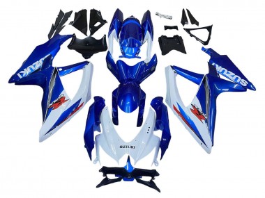 Suzuki GSXR 600 / GSXR 750 Motorrad Verkleidung Kit 2008-2010 - Blau Weiss Rot