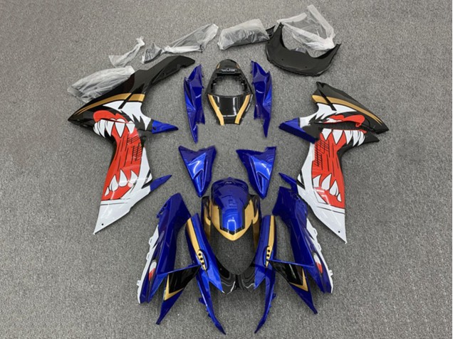 Suzuki GSXR 600 / GSXR 750 Motorrad Verkleidung 2011-2024 - Blau Gold Rot Schwarz