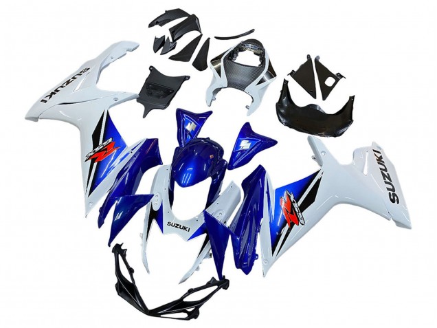 Suzuki GSXR 600 / GSXR 750 Motorrad Verkleidung 2011-2024 - Weiss Blau Rot